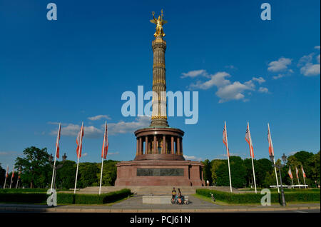 Siegessaeule, großen Stern, Tiergarten, Mitte, Berlin, Deutschland Stockfoto