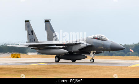 RAF Lakenheath, Suffolk, England am 30. Juli 2018. United States Air Force F-15 Eagle Jet Stockfoto