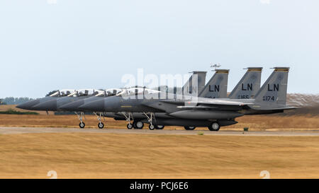 RAF Lakenheath, Suffolk, England am 30. Juli 2018. United States Air Force F-15 Eagle Jet Stockfoto