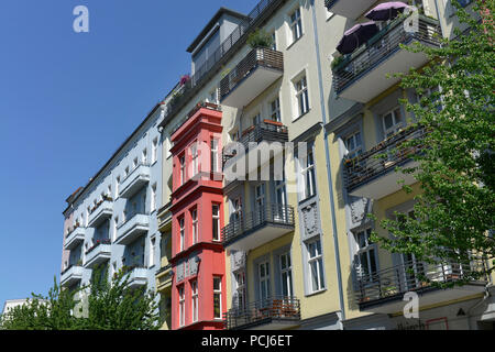 Altbauten, Immanuelkirchstrasse, Prenzlauer Berg, Pankow, Berlin, Deutschland Stockfoto