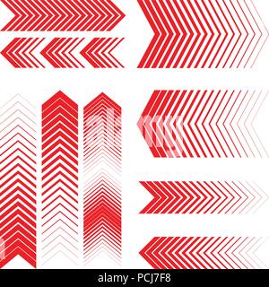 Pfeil einstellen. Moderne Pfeil Design. Linearer Pfeil einstellen. Vector EPS 10. Stock Vektor