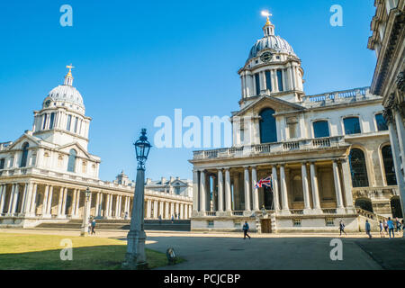 Greenwich Universität auf dem Gelände des Old Royal Naval College in Greenwich, London, England Stockfoto