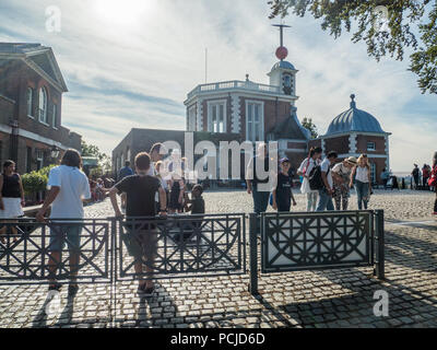 Royal Observatory Greenwich und des Nullmeridians (Markierung 0 Längengrad in der Welt), Greenwich Park, Greenwich, London Stockfoto