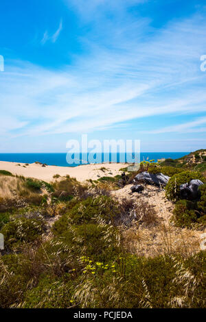 Duna da Cresmina, Sanddünen, Cascais, Lissabon, Portugal, Teil der Guincho-Cresmina dune-System. Stockfoto