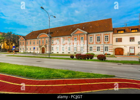 Malerische Aussicht in Varazdin Altstadt, kroatischen Orten. Stockfoto