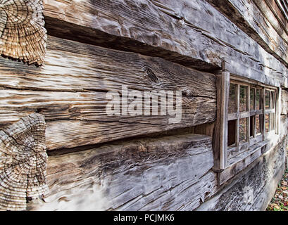 Antike Blockhaus Stockfoto