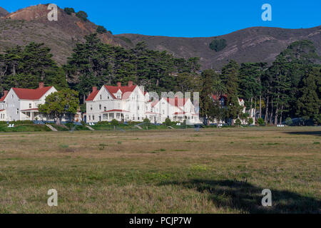 Cavallopoint Lodge in Fort Baker an der Golden Gate Bridge die Golden Gate National Recreation Area in San Francisco. Stockfoto