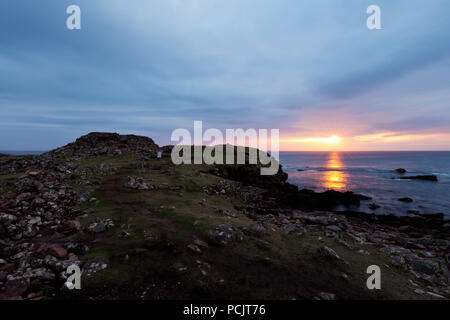 Bleibt der Clachtoll Broch, Sutherland Stockfoto