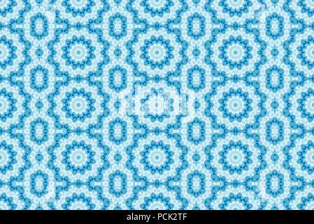 Nahtlose Muster, sich wiederholende Zusammenfassung Kaleidoskop Form symmetrischer Hintergrund für Grafik Design Stockfoto