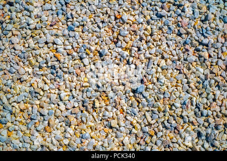Textur mit kleinen farbigen Kies Stockfoto