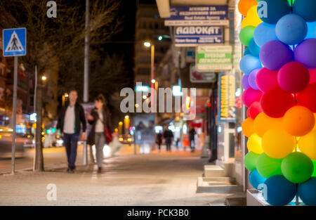 Stadt Veliko Tarnovo, Bulgarien - 24. März 2017. farbigen Ballons Stockfoto