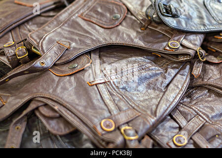 Vintage Leder Weste Stockfoto