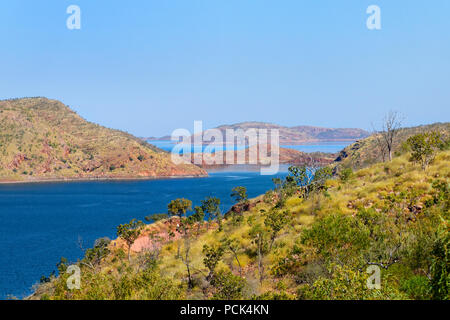 Lake Argyle Mann aus frischem Wasser See aus dem Ord River, Kimberley, Nordwesten Australien Stockfoto