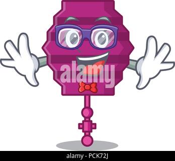 Geek Papier Laterne Charakter Cartoon Stock Vektor