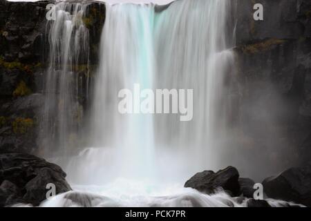 Oxararfoss Wasserfall Stockfoto