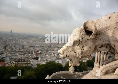 Paris Stadtbild von Sacre-Coeur Basilika in Montmartre Stockfoto