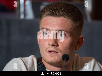 Archie Scharfe während einer Pressekonferenz im Landmark Hotel, London, vor der "Zeit" am 6. Oktober in Leicester ist. PRESS ASSOCIATION Foto. Bild Datum: Donnerstag, 2. August 2018. Photo Credit: Dominic Lipinski/PA-Kabel Stockfoto