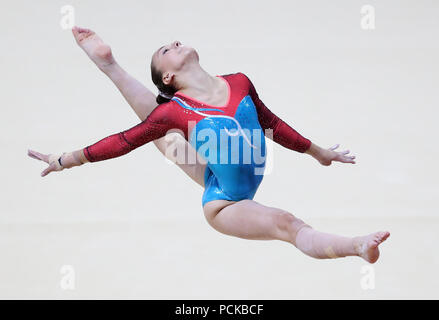 Die Slowakei Radoslava Kalamarova während des Tages eine der 2018 europäischen Meisterschaften an die SSE-Hydro, Glasgow. Stockfoto