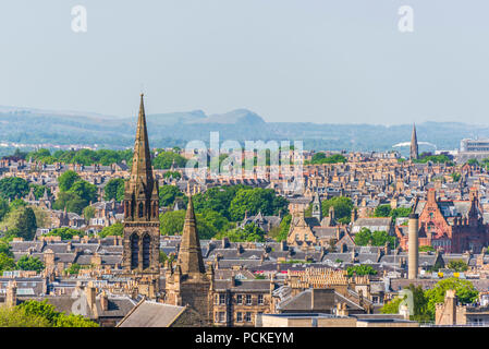 Edinburgh Luftaufnahmen von Arthur's Seat Stockfoto