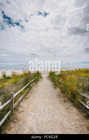 Weg zum Strand in Atlantic City, New Jersey Stockfoto