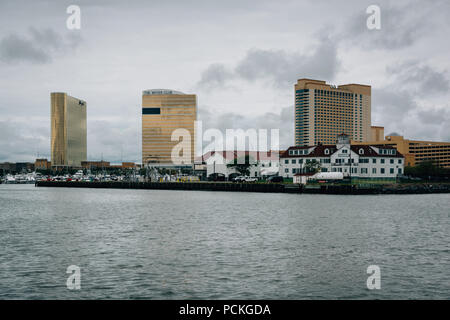 Ansicht der Casinos in Atlantic City, New Jersey. Stockfoto