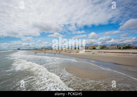 Blick auf das Ufer in Ventnor City, New Jersey. Stockfoto