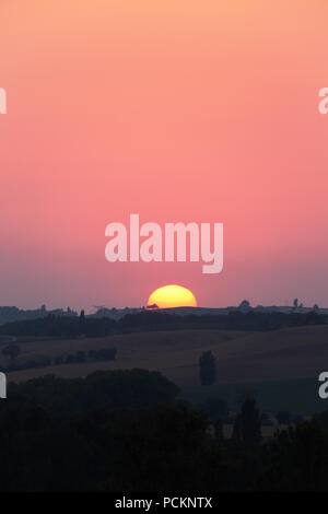 Frankreich Sonnenuntergang; Stockfoto