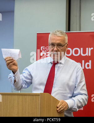 Vorsitzende der Labour Party, Ian Lavery MP Adressierung einer Konferenz der Labour Party Mitglieder Stockfoto