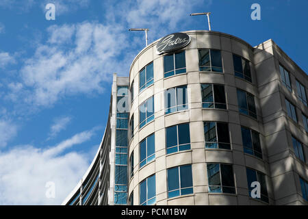 Ein logo Zeichen außerhalb des Hauptquartiers der Gates Corporation in Denver, Colorado, am 22. Juli 2018. Stockfoto