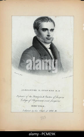 Alexander H. Stevens, M.D., Professor der Grundsätze und der Praxis der Chirurgie, Hochschule der Ärzte und Chirurgen, New York Stockfoto