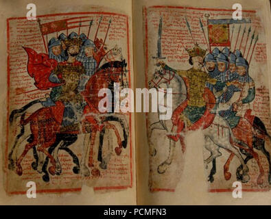 Alexander Romanze. Armenische Bilderhandschrift des XIV Jahrhunderts (Venedig San Lazzaro 424) (4). Stockfoto