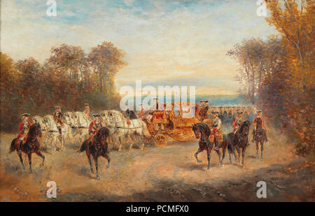 Alexander von bensa Spazierfahrt zur Zeit Maria Theresias. Stockfoto