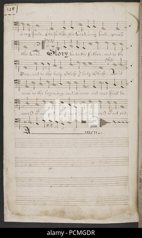 Alexander Shaw - ich will dem Herrn singen. (BL K.7. e.2. w. p 148). Stockfoto