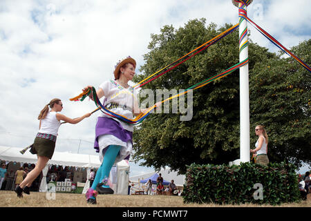 Blenheim Palace, UK. 3. August 2018. Angela Williams der Mai Team aus St. Albans, am zweiten Tag der Countryfile Leben, wird für vier Tage im Blenheim Palace Bild: Ric Mellis 3/8/2018 Credit: Ric Mellis/Alamy leben Nachrichten Stockfoto