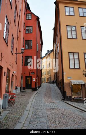 Random Street View in Gamla Stan. Stockfoto