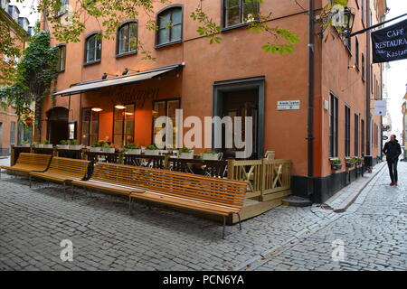 Random Street View in Gamla Stan. Stockfoto