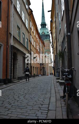 Random Street View in Gamla Stan. Stockfoto