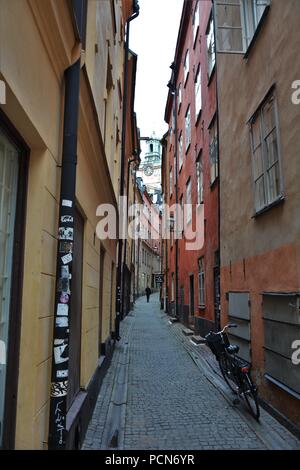 Random Street View in Gamla Stan. Stockfoto