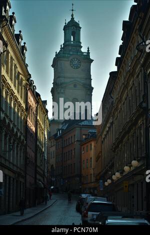 Random Street View in Gamla Stan. Stockfoto