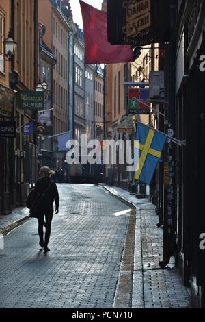 Random Street View in Gamla Stan. Stockfoto