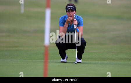 Am zweiten Tag der Ricoh Women's British Open im Royal Lytham & St. Annes Golf Club ist England in Georgia auf dem ersten Green. PRESSEVERBAND Foto, Bilddatum: Frisday 3. August 2018. PA Story ansehen Golf Women. Bildnachweis sollte lauten: Peter Byrne/PA Wire. EINSCHRÄNKUNGEN: Nur für redaktionelle Zwecke. Keine kommerzielle Nutzung. Stockfoto