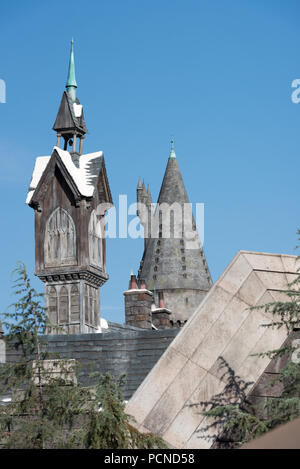 Los Angeles, Kalifornien, USA - 30. Juli 2018: Hogwarts Schloss, der Zauberer Welt von Harry Potter in den Universal Studios Hollywood in Los Angeles, CA Stockfoto