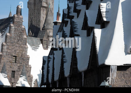 Los Angeles, Kalifornien, USA - 30. Juli 2018: Hogwarts Schloss, der Zauberer Welt von Harry Potter in den Universal Studios Hollywood in Los Angeles, CA Stockfoto