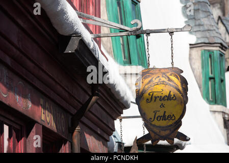 Los Angeles, Kalifornien, USA - 30. Juli 2018: Hogwarts Schloss, der Zauberer Welt von Harry Potter in den Universal Studios Hollywood in Los Angeles, CA Stockfoto