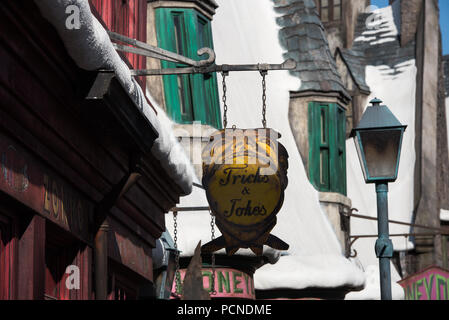 Los Angeles, Kalifornien, USA - 30. Juli 2018: Hogwarts Schloss, der Zauberer Welt von Harry Potter in den Universal Studios Hollywood in Los Angeles, CA Stockfoto