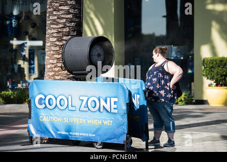 Los Angeles, Kalifornien, USA - 30. Juli 2018: Cool Zone in den Universal Studios Hollywood, Los Angeles, CA Stockfoto