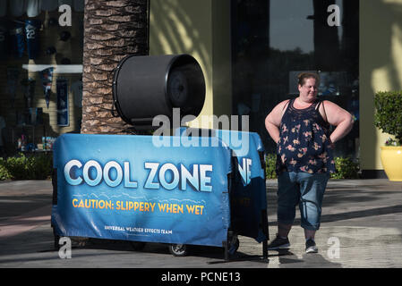 Los Angeles, Kalifornien, USA - 30. Juli 2018: Cool Zone in den Universal Studios Hollywood, Los Angeles, CA Stockfoto