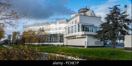 Die Außenseite des Van Nelle Fabrik in Rotterdam, Niederlande Stockfoto