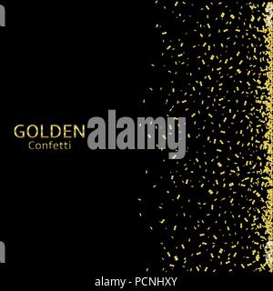 Goldene Konfetti Hintergrund Stock Vektor