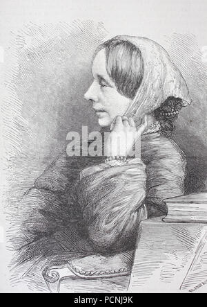 Die Frau von John aitken Carlyle (1801 â € "1879), Übersetzerin von Dante und jüngeren Bruder von Thomas Carlyle, digital verbesserte Reproduktion einer historischen Bild aus dem Jahr 1885 Stockfoto